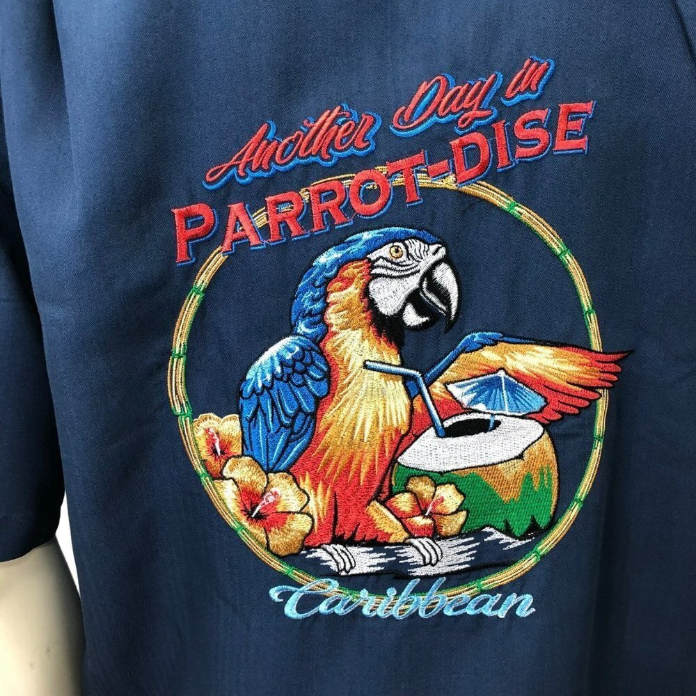 CARRIBEAN MENS $89 PARROT‎ BUTON SHIRTS MD NEW WITH TAG